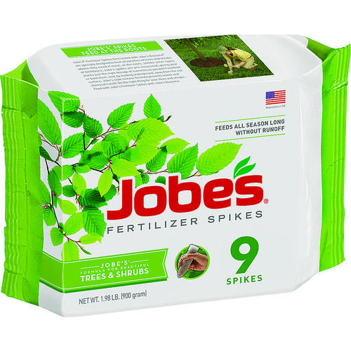 Jobes 01310CN Fertilizer, 4 lb Pack, Spike, 16-4-4 N-P-K Ratio - pack of 9