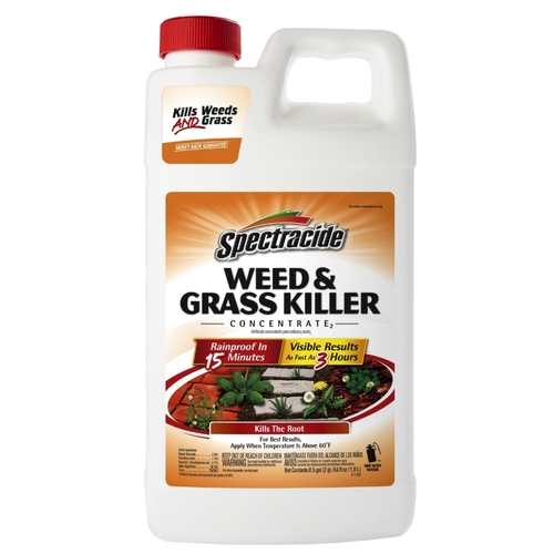 Weed and Grass Killer, Liquid, Amber, 64 oz