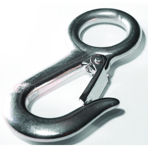 Snap Hook 1-1/8" D X 4-5/8" L Polished Stainless Steel 400 lb Polished