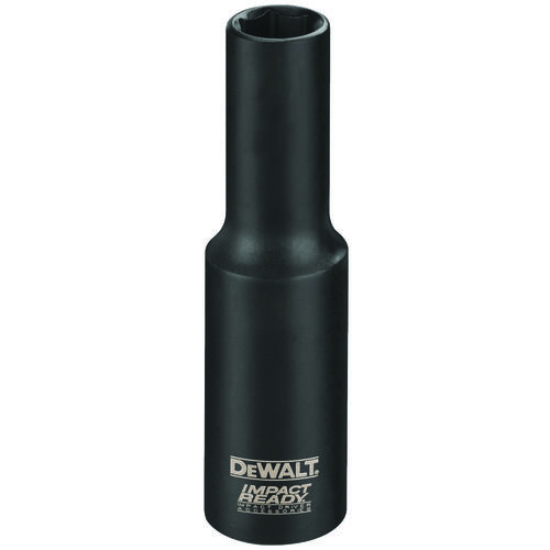 IMPACT READY Impact Socket, 1-1/16 in Socket, 1/2 in Drive, Square Drive, 6-Point, Steel, Black Oxide