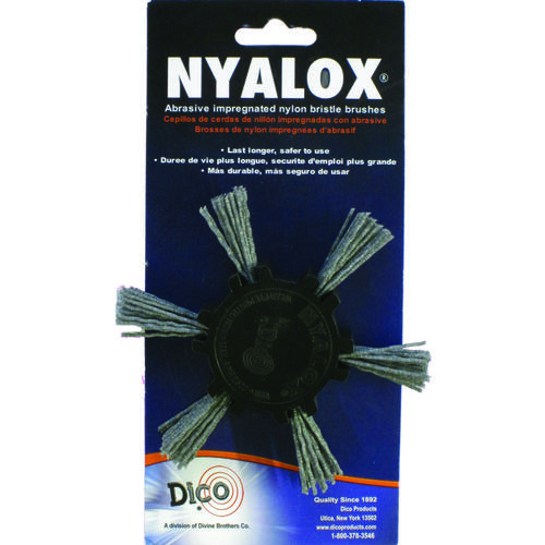 Dico 541-776-4 Flap Wheel Brush, 4 in Dia, Nylon Bristle