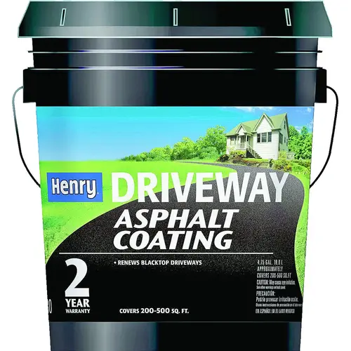 Asphalt Coating, Liquid, Black, 4.75 gal Pail