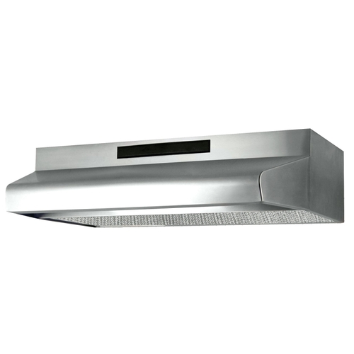 Air King ES248ADA ESADA Series Deluxe Quiet Range Hood, 150 to 270 cfm, 2 Fan, Duct/Ductless Vent, 24 in W, 19-1/2 in D Stainless Steel