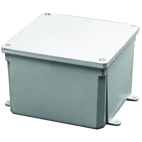 E989R Molded Junction Box, Noryl, Recessed, Surface Mounting Gray