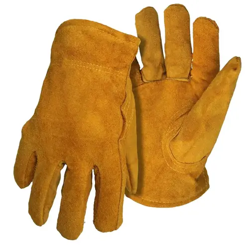 Driver Gloves, Men's, 2XL, Keystone Thumb, Open, Shirred Elastic Back Cuff, Leather Pair