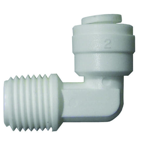 Watts PL3009XCP5 PEX Pipe Fitting, Quick Connect Elbow, 1/4 OD x 1/4In. MPT pack of 5