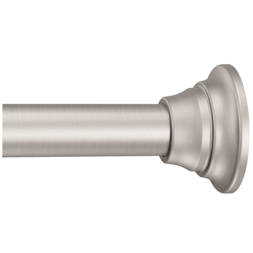 Moen TR1000BN 72 in. Adjustable Straight Decorative Tension Shower Rod in Brushed Nickel