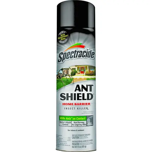 SPECTRACIDE HG-51200-7 Ant Shield Ant Killer, Pressurized Liquid, Aliphatic Solvent, 15 oz Aerosol Can Off-White