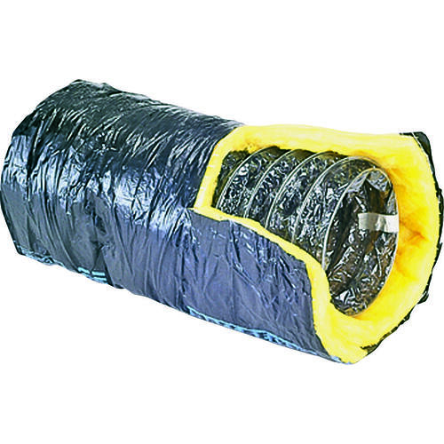 Master Flow F6IFD8X300 Insulated Flexible Duct, 8 in, 25 ft L, Fiberglass, Silver