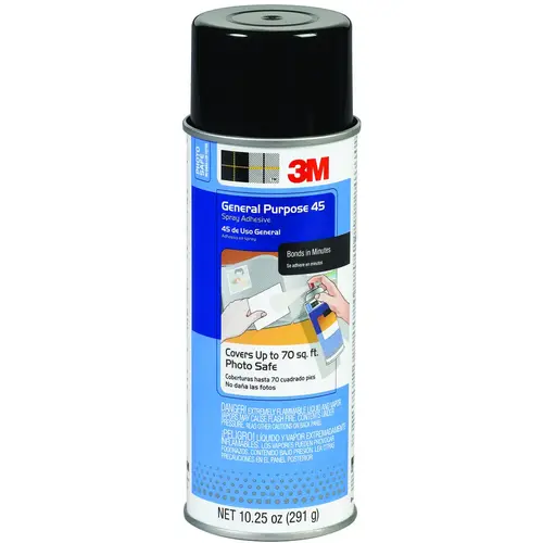 Spray Adhesive, Mild Solvent, Tan/White, 11 oz Aerosol Can