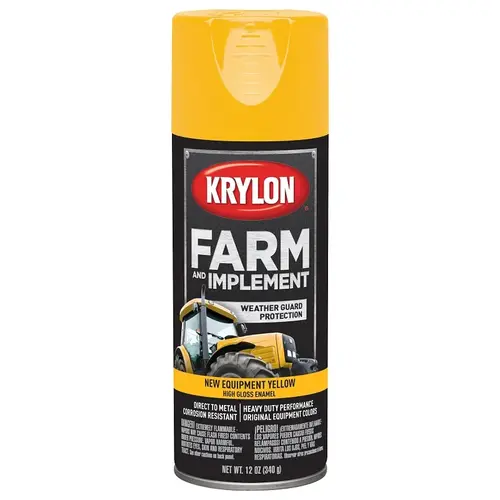 Farm and Implement Paint, High-Gloss, Old Equipment CAT Yellow, 12 oz - pack of 6