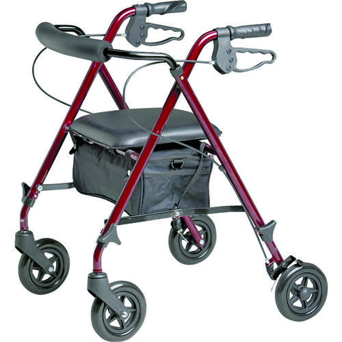 Rollator, 29-1/2 to 36 in H, Burgundy
