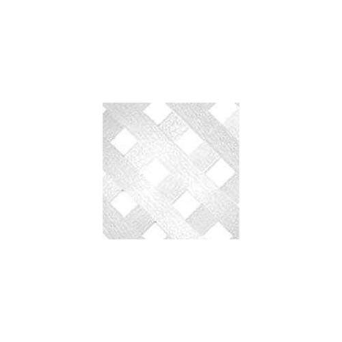 Privacy Lattice, 8 ft L Nominal, 48 in W Nominal, 1/8 in Thick Nominal, Diamond Style, White