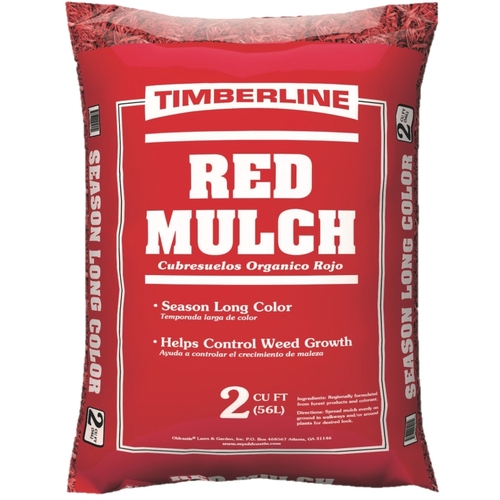 Mulch Red Shredded 2 cu ft Red