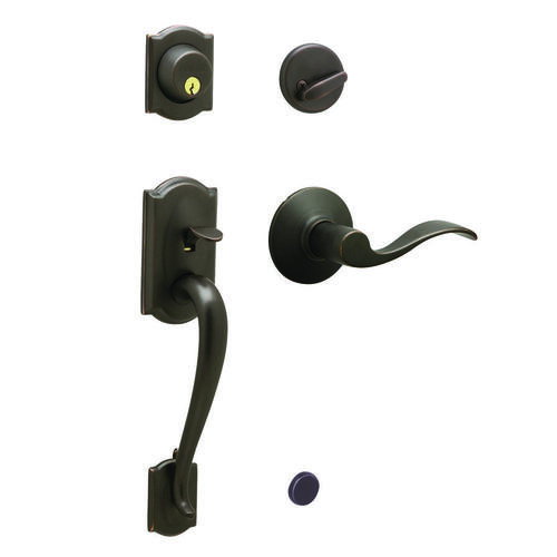 Schlage Accent Lever with Camelot Rose Interior Trim Pack for F