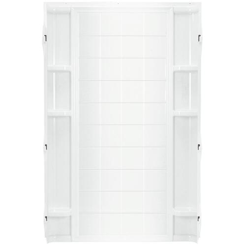 STERLING 72102100-0 Ensemble Shower Back Wall, 72-1/2 in L, 36 in W, Vikrell, High-Gloss, Alcove Installation, White