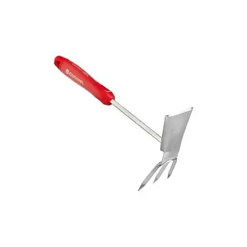 ComfortGEL CT-3344 Hoe Cultivator, 5.6 in W Blade, 6.3 in L Blade, Stainless Steel Blade, Plastic Handle Red