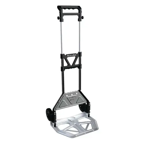 Olympia Tools 85-609 PACK-N-ROLL Series Folding Cart, 150 lb, 15-1/4 in OAW, 11 in OAH, Aluminum Black/Silver/Gray