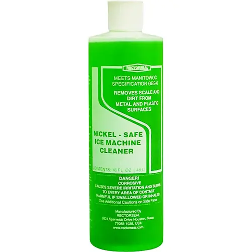 Ice Machine Cleaner, 16 oz Bottle, Liquid, Green