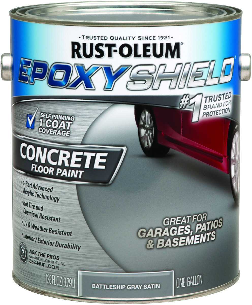 Rust-Oleum 225380-XCP2 Floor Paint, Satin, Battleship Gray, gal