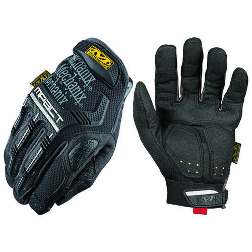 Impact Gloves, Men's, 2XL, 12 in L, Reinforced Thumb, Hook-and-Loop Cuff, Synthetic Leather