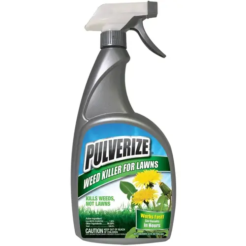 Pulverize PW-U-032 Weed Killer, Liquid, Spray Application, 32 oz Reddish Brown