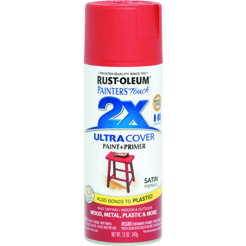 RustOleum 249068 PAINTER'S Touch Satin Spray Paint, Satin, Paprika, 12