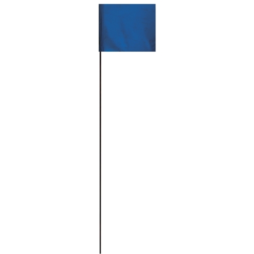 Safety/Boundary Stake Flag, 21 in L, 1-1/2 in W, Blue, Vinyl