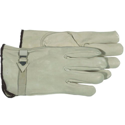 Boss 4070L Driver Gloves, L, Keystone Thumb, Open Cuff, Cowhide Leather, Tan