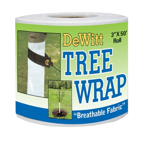 DeWitt TW3W Tree Wrap, 50 ft L, 3 in W, Polypropylene