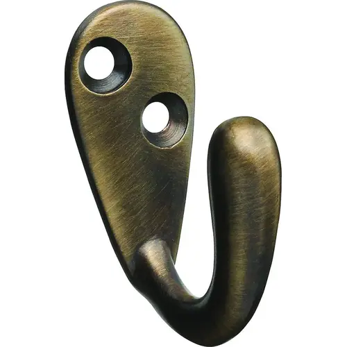 SPB1425 Robe Hook, Zinc, Antique Brass - pack of 40