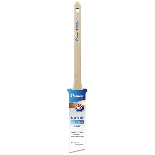 Riverdale Paint Brush, 1 in W, Thin Angle Sash Brush, 2-3/16 in L Bristle, Chinex Bristle