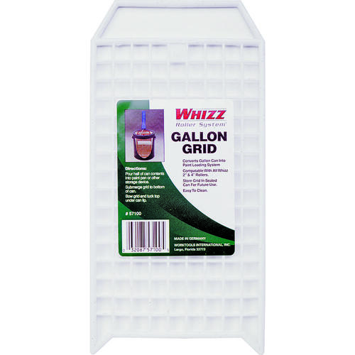Whizz 57100 Paint Grid, Plastic, White, For: 2 in and 4 in Rollers, 1 gal Can