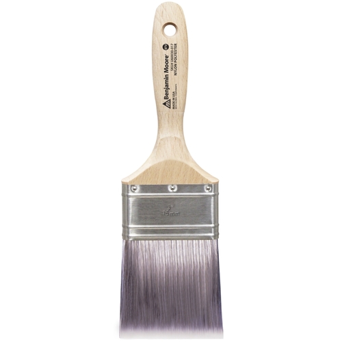 Benjamin Moore U60030-017 Paint Brush, Firm Brush, Nylon/Polyester Bristle, Beavertail Handle