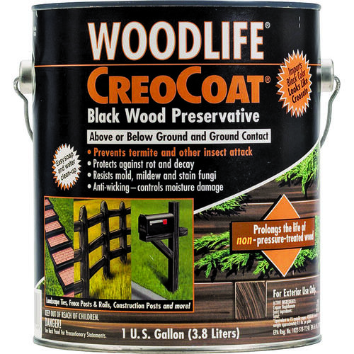 WoodLife CopperCoat Wood Preservative, Black, Liquid, 1 gal, Can