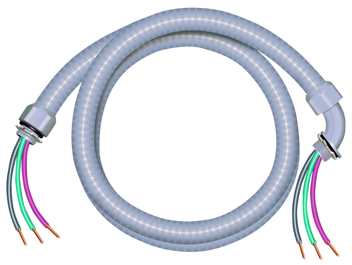 Southwire 55189407 Flexible Whip, 10 AWG Cable, Copper Conductor, THHN Insulation