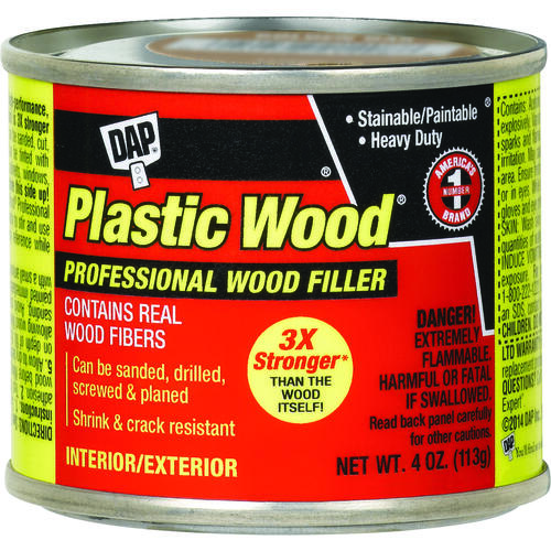 DAP 21412 Plastic Wood Wood Filler, Paste, Strong Solvent, White, 4 oz
