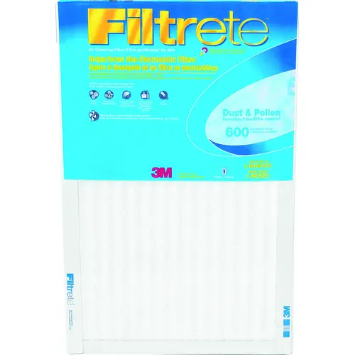 Washable Air Filter, 24 in L, 12 in W, 8 MERV, 90 % Filter Efficiency, Pleated Fabric Filter Media White