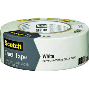 Scotch Duct Tape, White - 60' roll