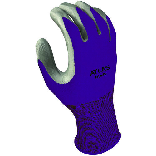 Atlas 370PLXS-05.RT Ergonomic Protective Gloves, XS, Knit Wrist Cuff Gray/Purple