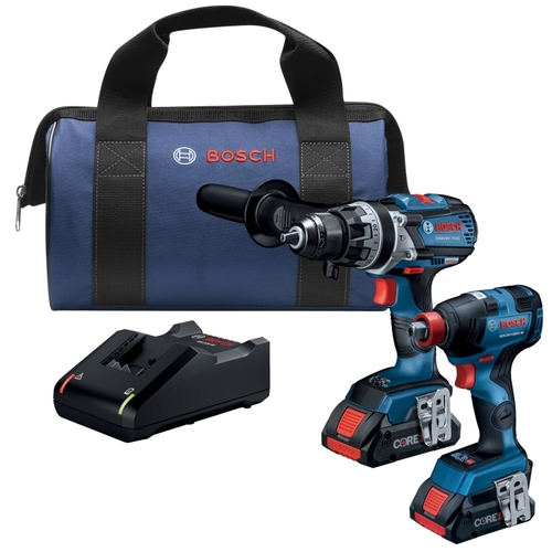 Combination Kit, Battery Included, 18 V, 2-Tool, Lithium-Ion Battery Blue