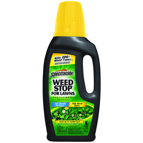 WEED STOP Lawns Concentrate, Liquid, Spray Application, 32 fl-oz Bottle Brown