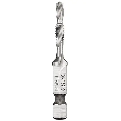 IMPACT READY Tap and Drill Bit, 8 mm Dia, 3-Flute, Spiral Flute, HSS Bright