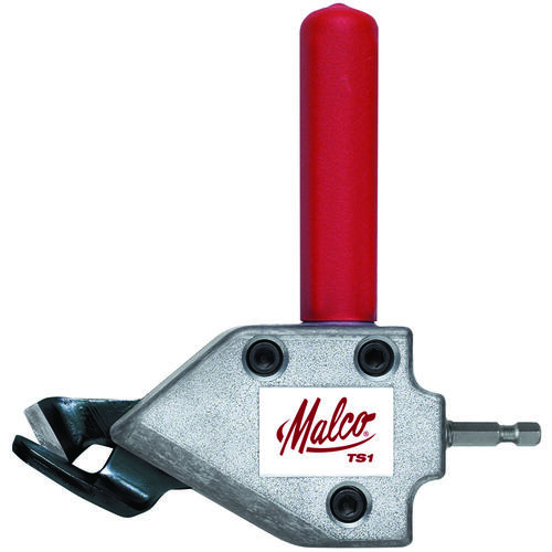 MALCO TS1 Metal Cutting Attachment Shear, Steel, Galvanized, For: 1200 rpm 3/8 in Cordless or Corded Drill