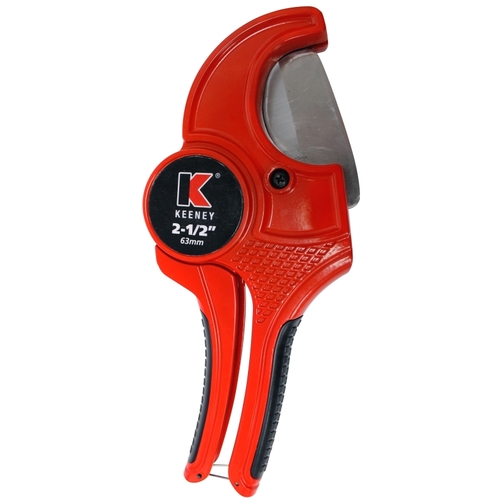 Keeney K840-102 Pipe Cutter, 2-1/2 in Max Pipe/Tube Dia, HCS Blade Red