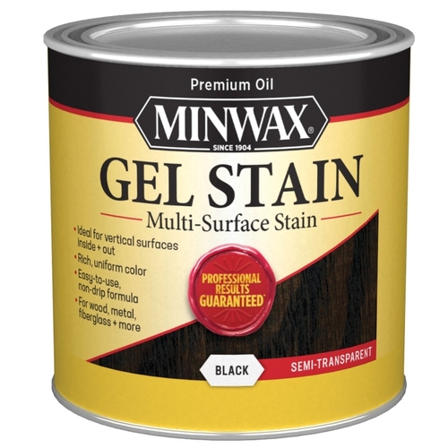 Gel Stain, Black, Liquid, 0.5 pt