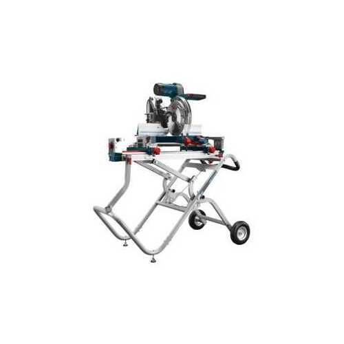 Bosch T4B Miter Saw Stand with Wheels, 76.7 lb, 27-3/4 in W Stand, 48.42 in H Stand, Steel