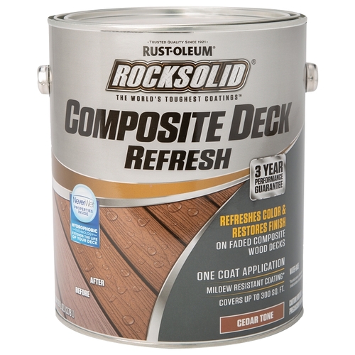 Rust-Oleum 350058 RockSolid Deck Refresh Toner, Flat/Matte, Cedar ...