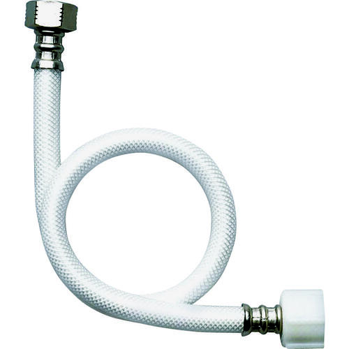 Fluidmaster B1TV12 Toilet Connector, 3/8 in Inlet, Compression Inlet, 7/8 in Outlet, Ballcock Outlet, Vinyl Tubing