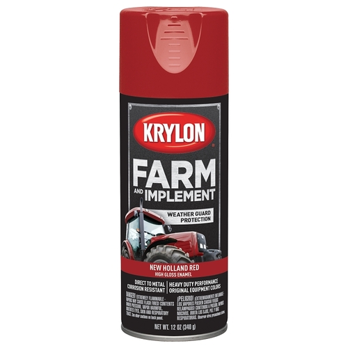 Farm and Implement Paint, High-Gloss, New Holland Red, 12 oz